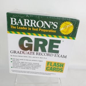 Barron's GRE Graduate Record Exam Flash Cards by Weiner Green & Wolf NEW Sealed.